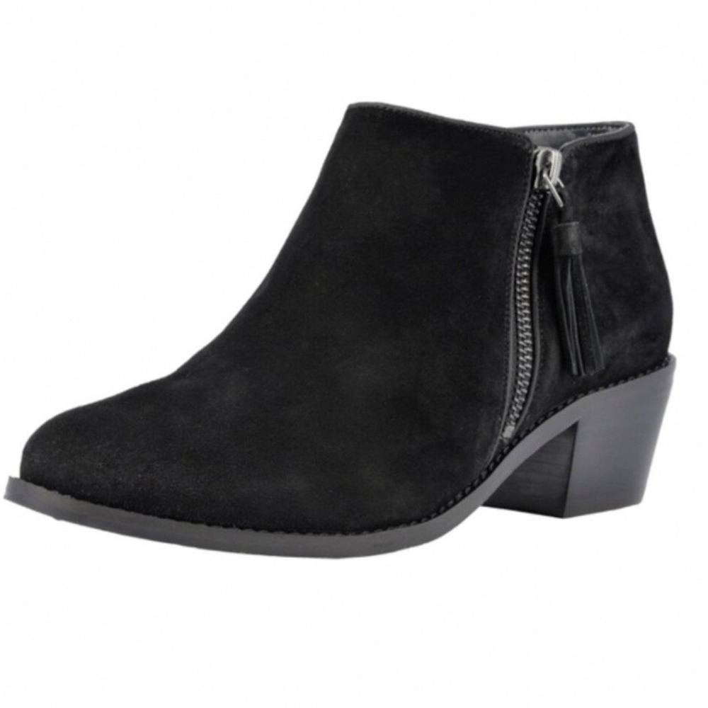 Vionic Joy Serena Black Suede Ankle Boots Women's Size 11